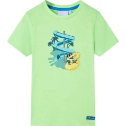 Kindershirt 116 neongroen