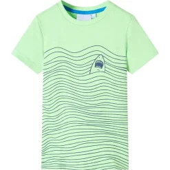 Kindershirt 128 neongroen