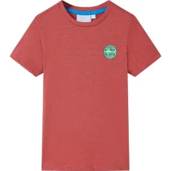 Kindershirt 104 paprikakleurig