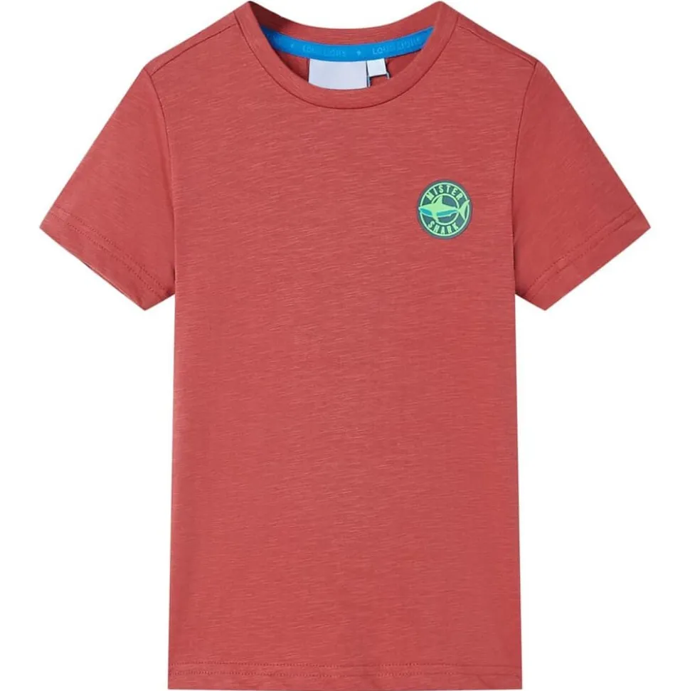 Kindershirt 104 paprikakleurig