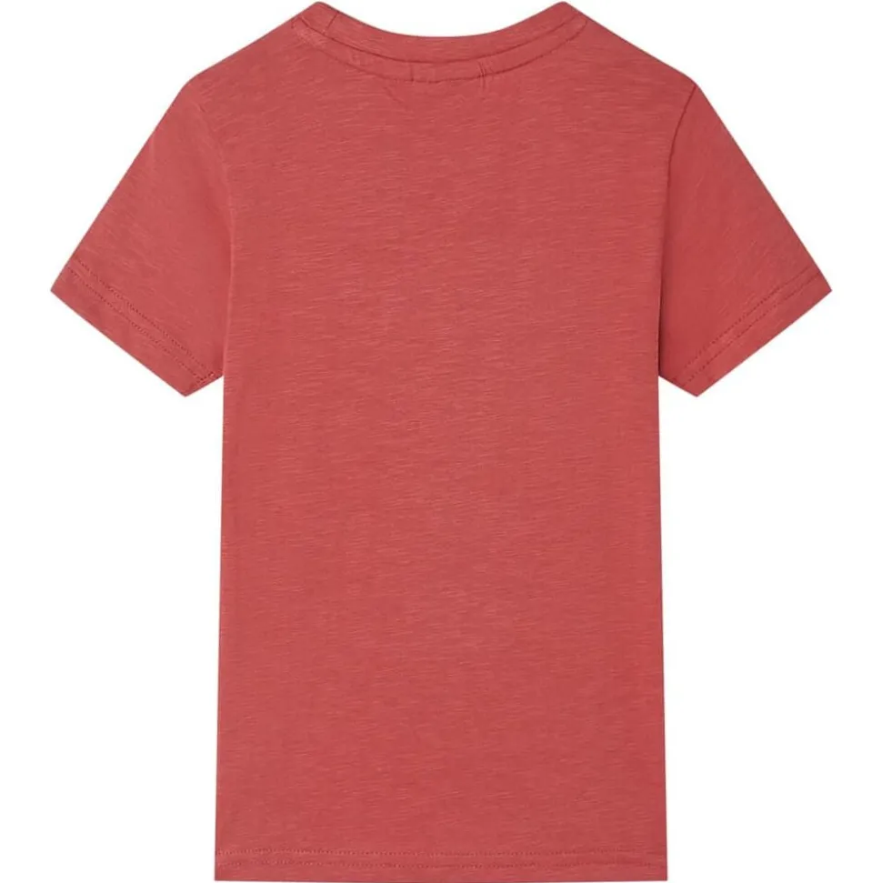 Kindershirt 104 paprikakleurig