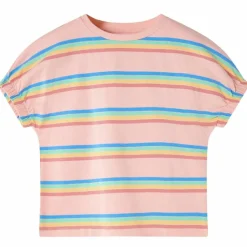 Kindershirt 128 perzikkleurig