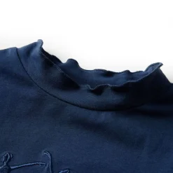 Kindershirt lange mouwen 104 marineblauw