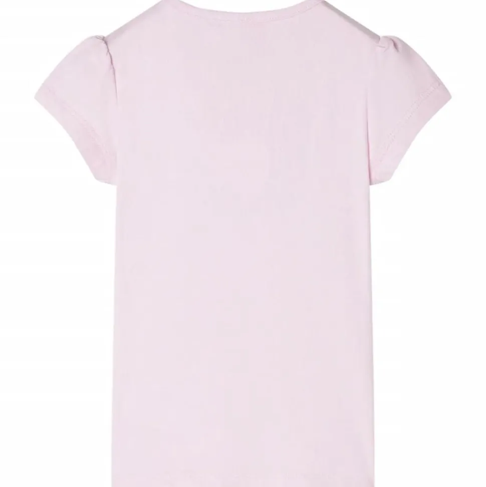 Kindershirt met kapmouwen 104 zachtroze