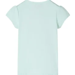 Kindershirt met kapmouwen 128 lichtmintkleur