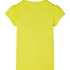 Kindershirt met kapmouwen 140 felgeel