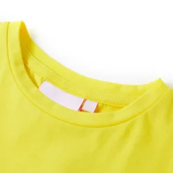 Kindershirt met kapmouwen 140 felgeel