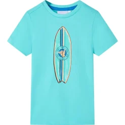 Kindershirt met korte mouwen 116 zeeblauw