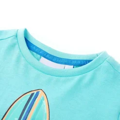 Kindershirt met korte mouwen 116 zeeblauw