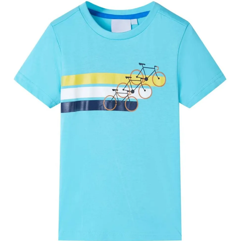 Kindershirt met korte mouwen 116 zeeblauw