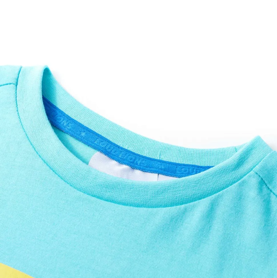 Kindershirt met korte mouwen 116 zeeblauw
