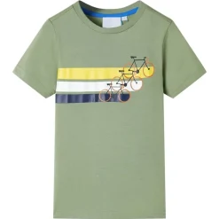 Kindershirt met korte mouwen 116 lichtkakikleurig