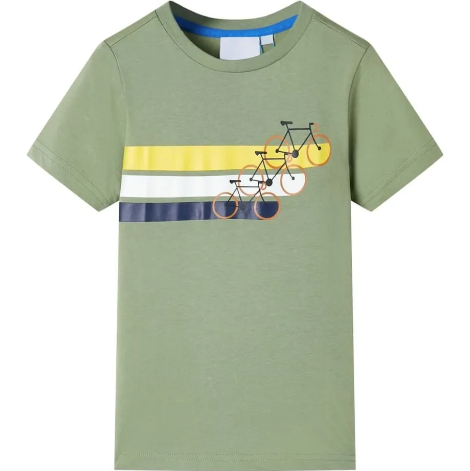 Kindershirt met korte mouwen 116 lichtkakikleurig