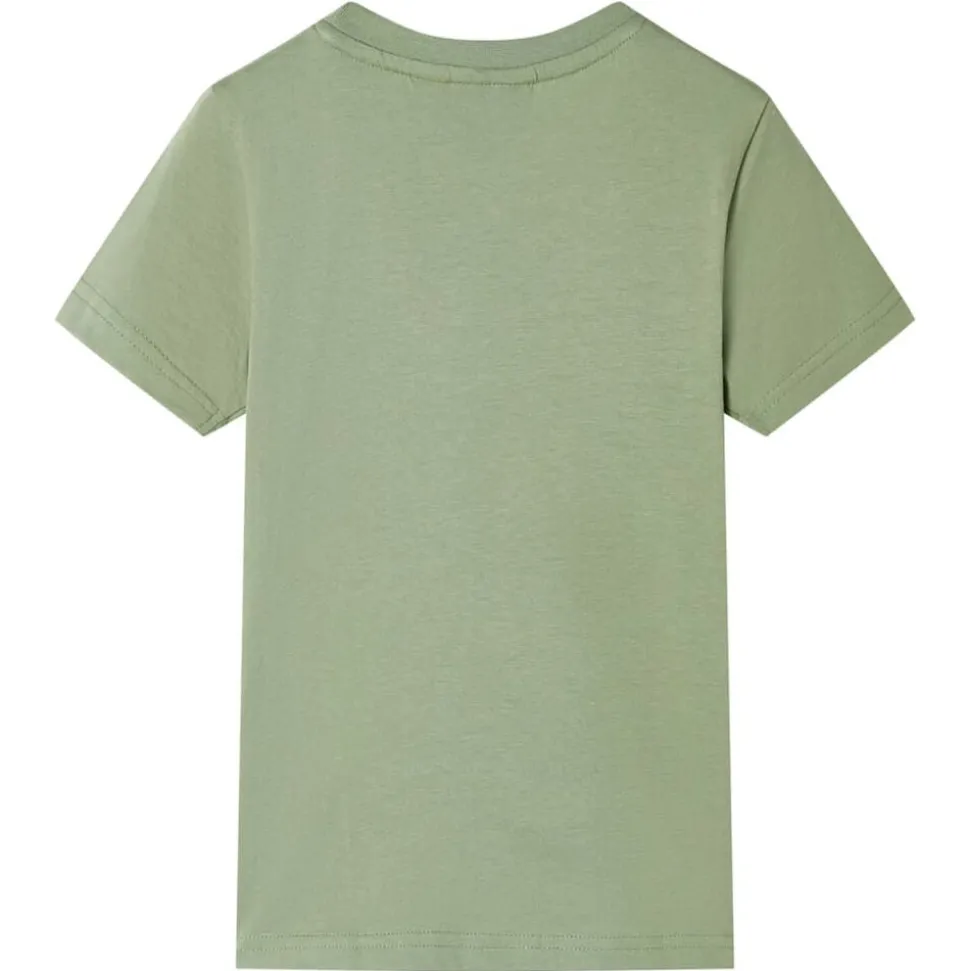 Kindershirt met korte mouwen 116 lichtkakikleurig