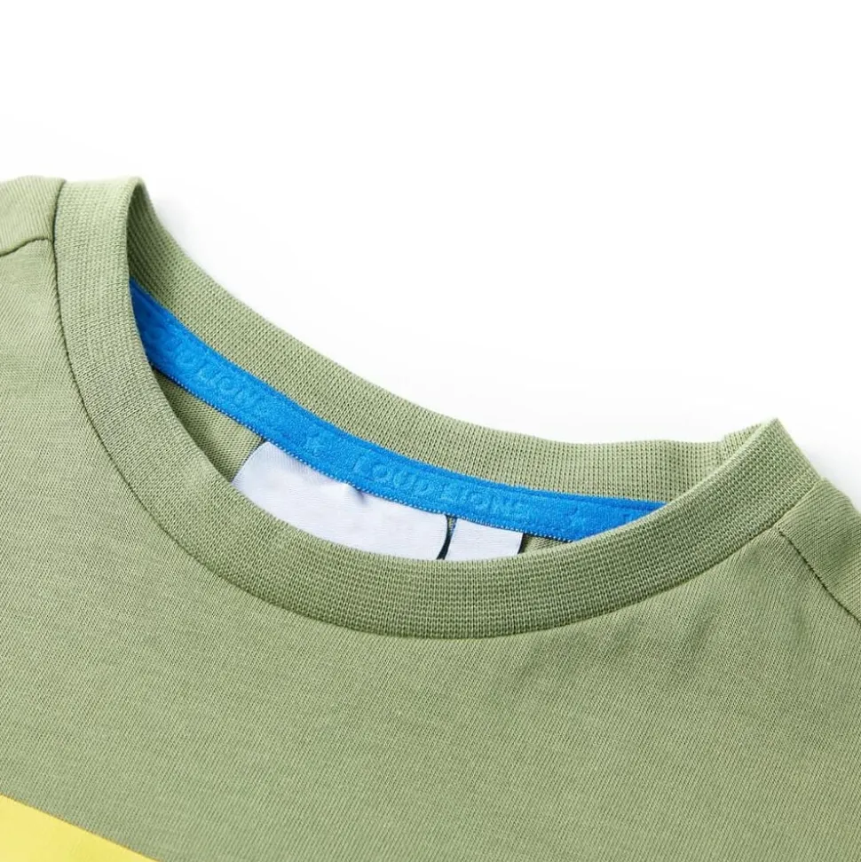 Kindershirt met korte mouwen 116 lichtkakikleurig