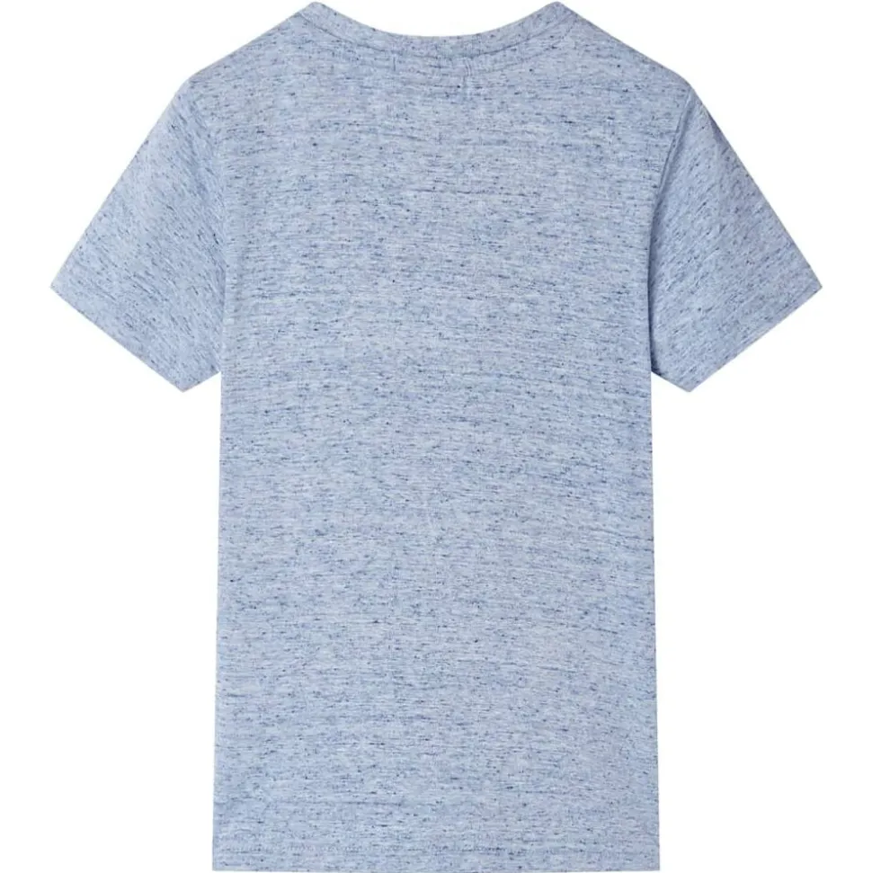 Kindershirt met korte mouwen 116 gemêleerd blauw