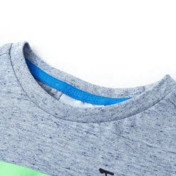 Kindershirt met korte mouwen 116 gemêleerd blauw