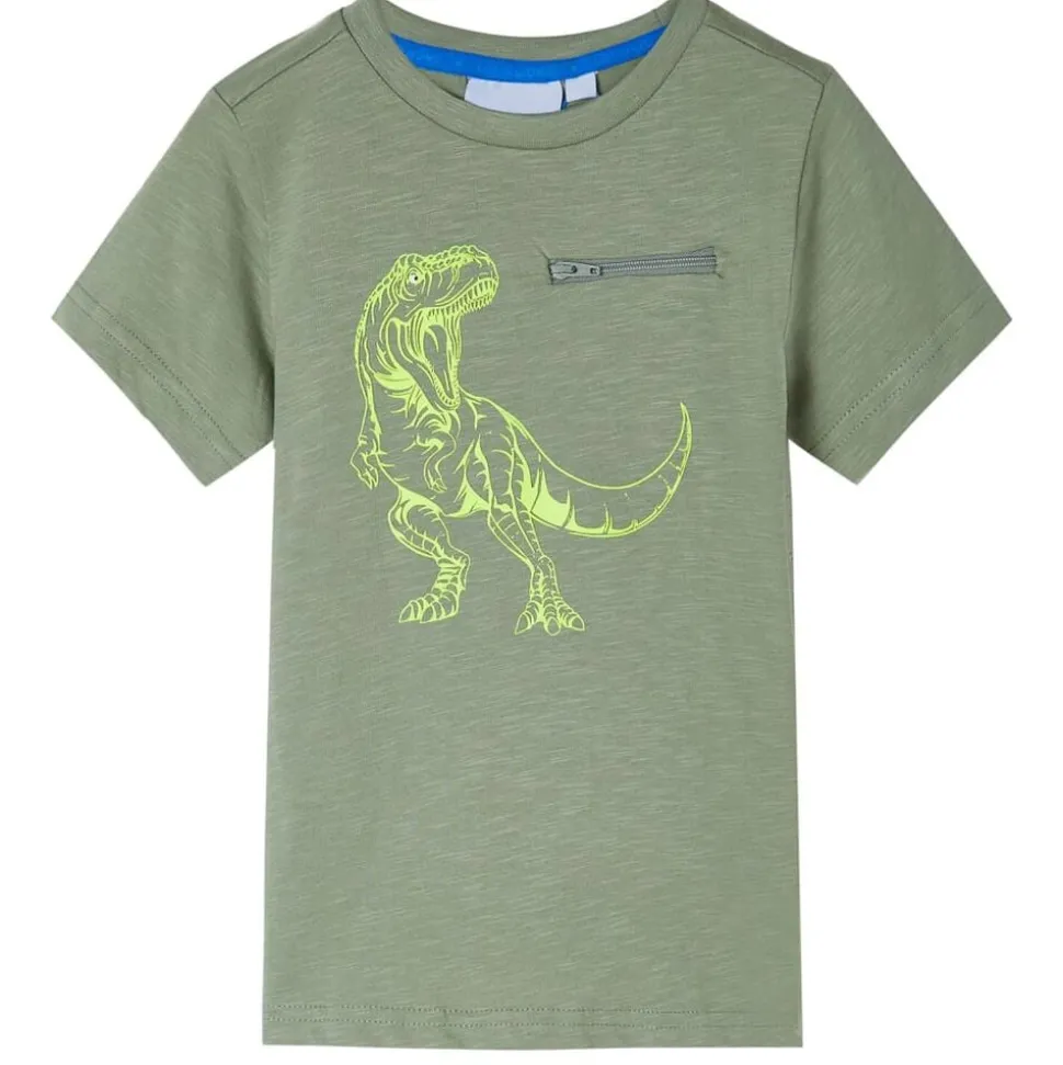 Kindershirt met korte mouwen 104 lichtkakikleurig