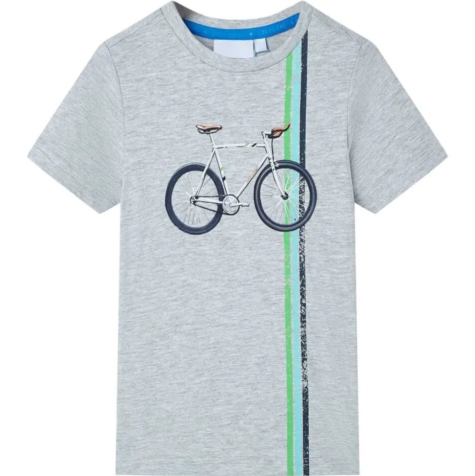 Kindershirt met korte mouwen 140 grijs
