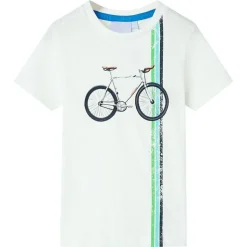 Kindershirt met korte mouwen 140 ecru