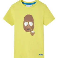 Kindershirt met korte mouwen 92 geel