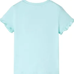 Kindershirt met korte mouwen 104 lichtzeeblauw
