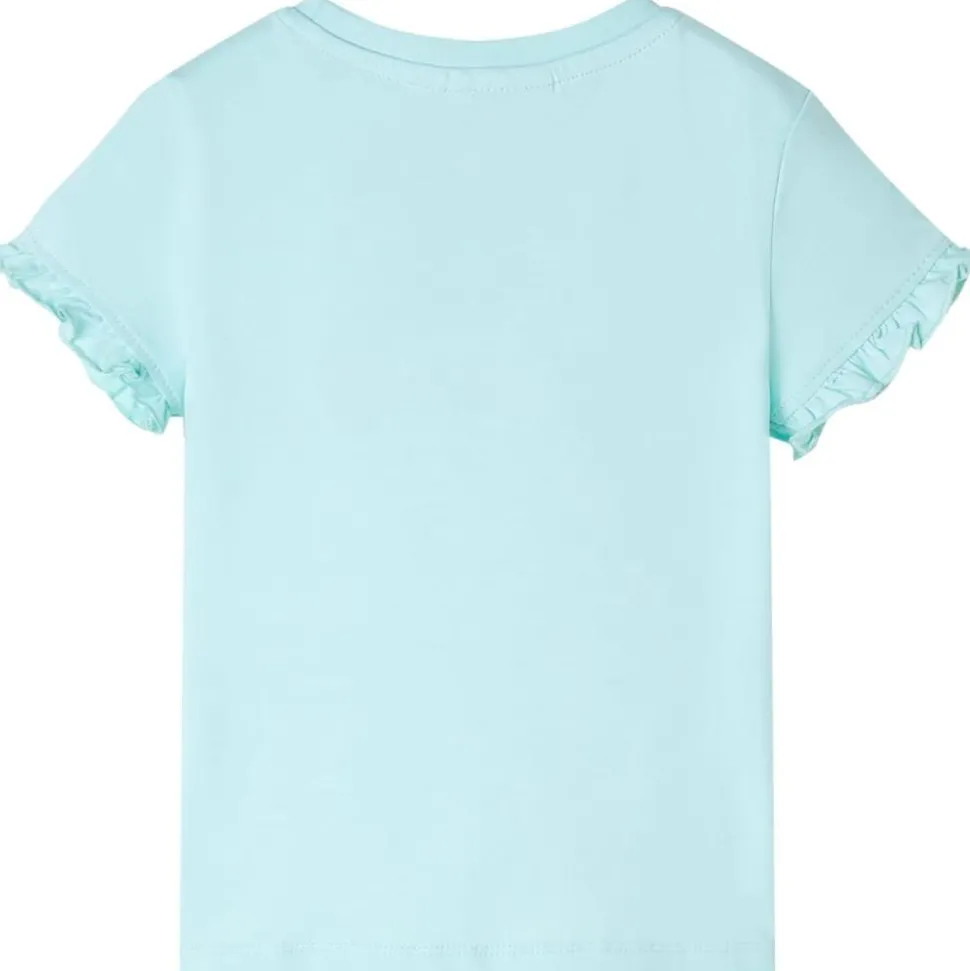 Kindershirt met korte mouwen 104 lichtzeeblauw