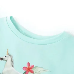 Kindershirt met korte mouwen 104 lichtzeeblauw