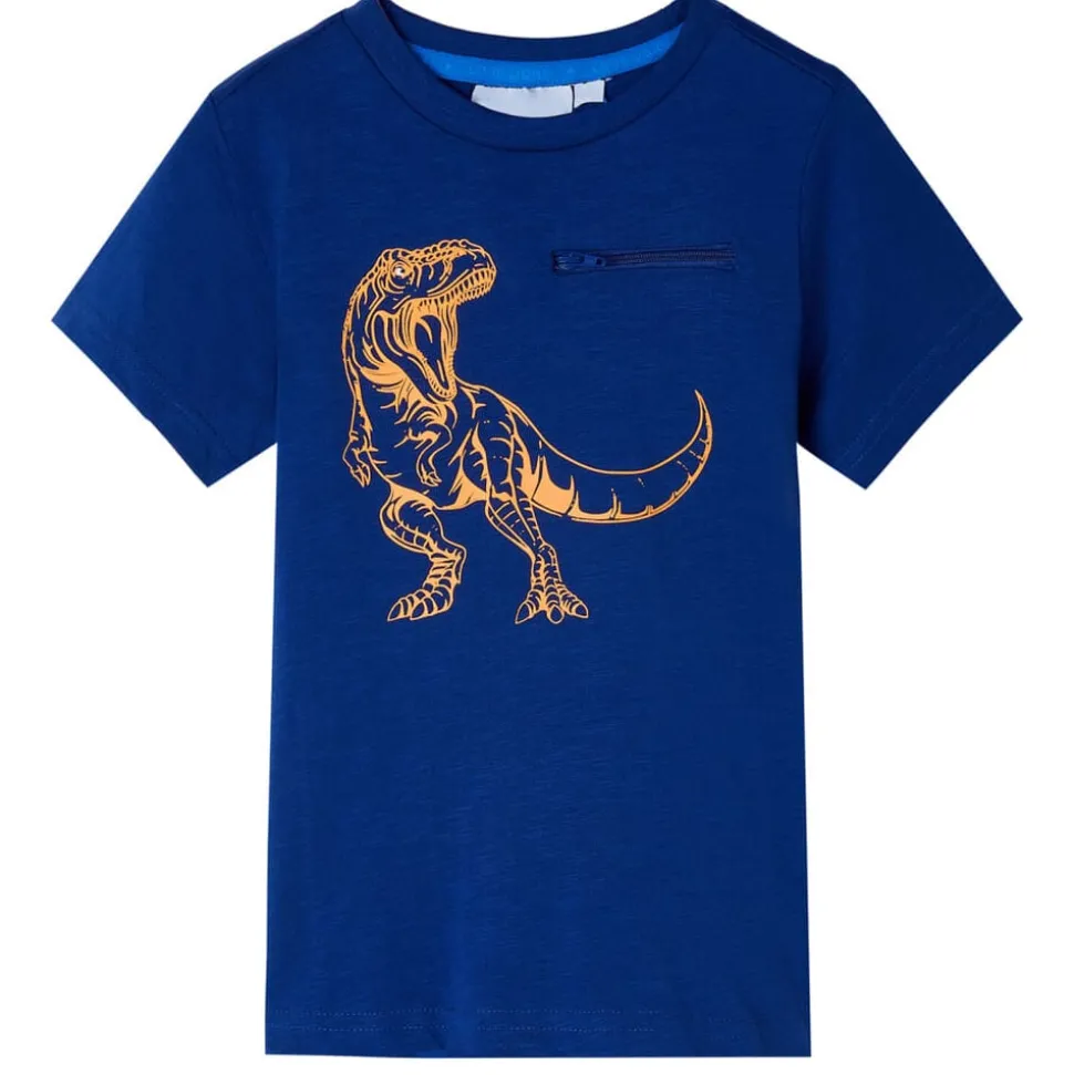 Kindershirt met korte mouwen 104 donkerblauw
