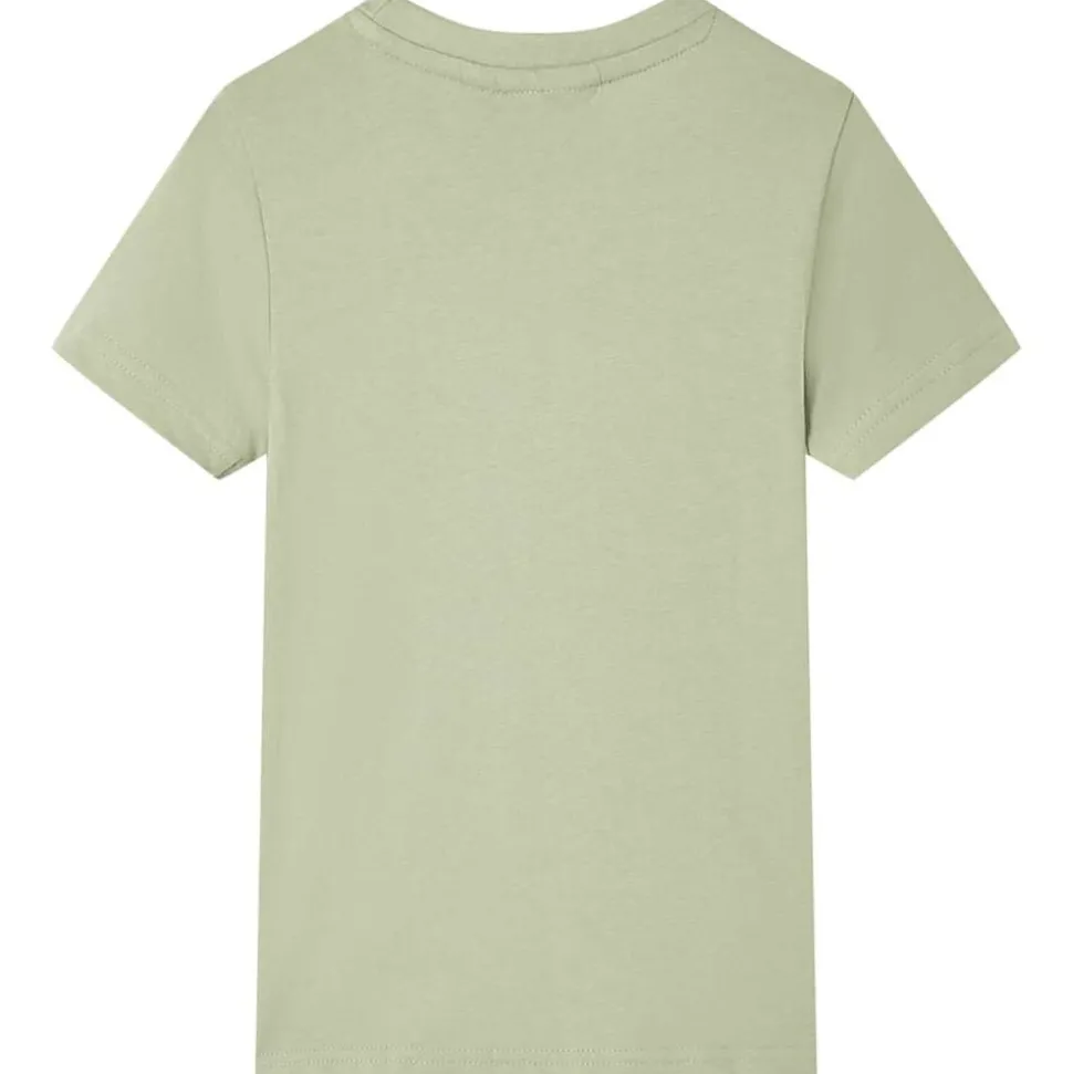 Kindershirt met korte mouwen 116 lichtkakikleurig