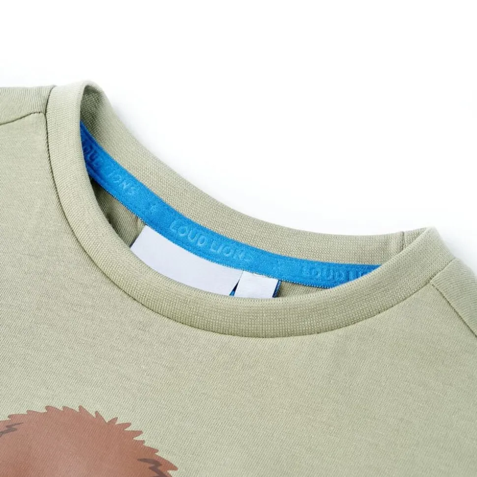 Kindershirt met korte mouwen 116 lichtkakikleurig