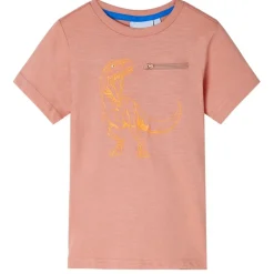Kindershirt met korte mouwen 128 lichtoranje
