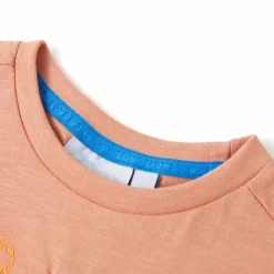 Kindershirt met korte mouwen 128 lichtoranje