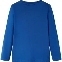 Kindershirt met lange mouwen 128 donkerblauw