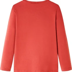 Kindershirt met lange mouwen 92 roodbruin