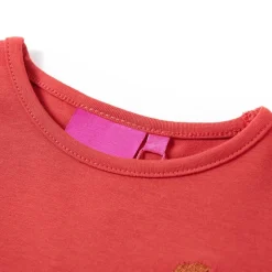 Kindershirt met lange mouwen 92 roodbruin