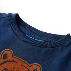 Kindershirt met lange mouwen 92 marineblauw