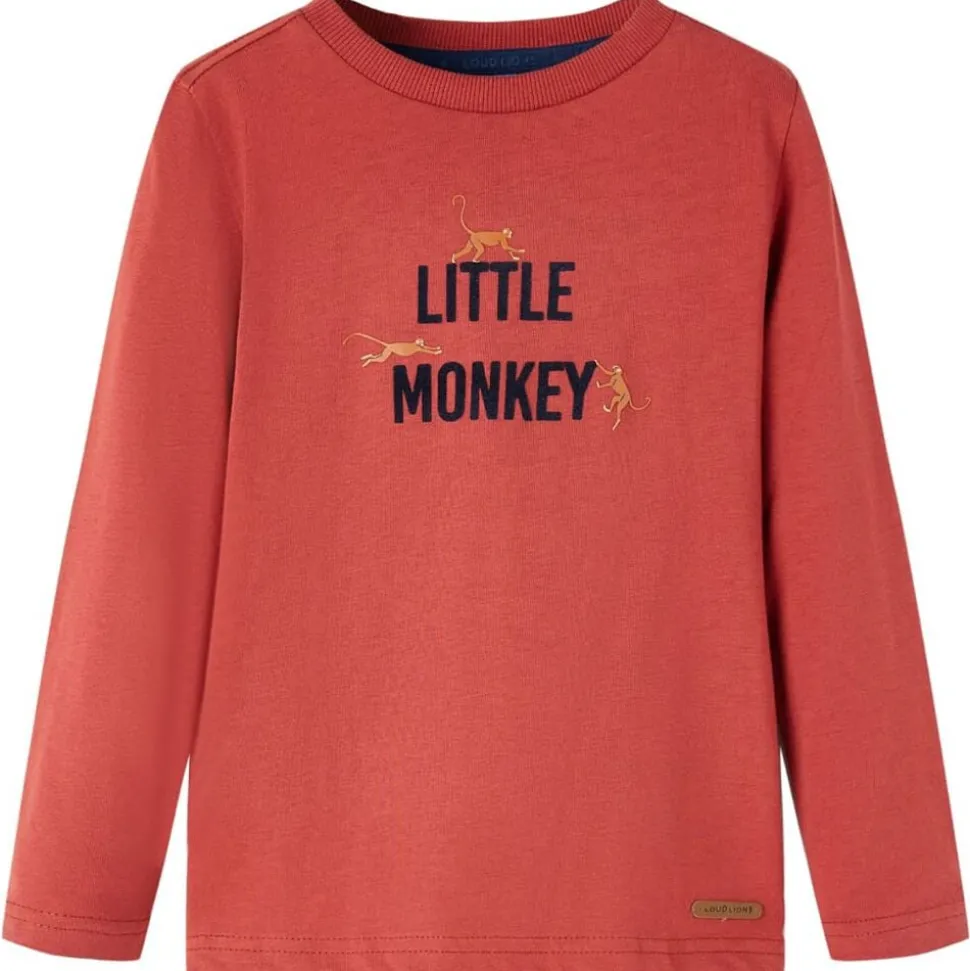 Kindershirt met lange mouwen 92 roodbruin