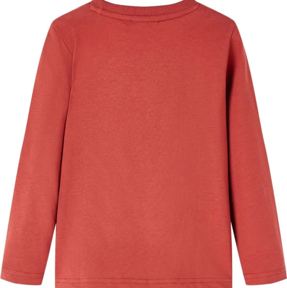 Kindershirt met lange mouwen 92 roodbruin