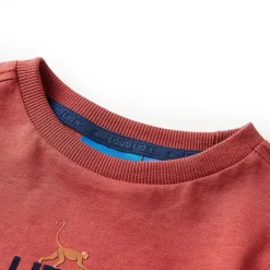 Kindershirt met lange mouwen 92 roodbruin