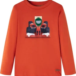 Kindershirt met lange mouwen 140 oranje