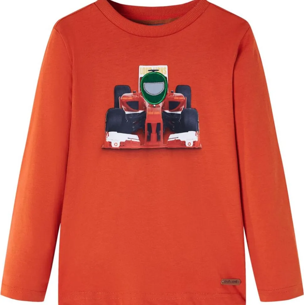 Kindershirt met lange mouwen 140 oranje