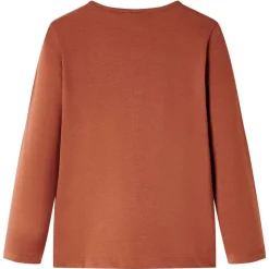 Kindershirt met lange mouwen 128 cognackleurig