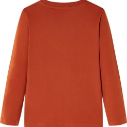 Kindershirt met lange mouwen 104 lichtroestkleurig