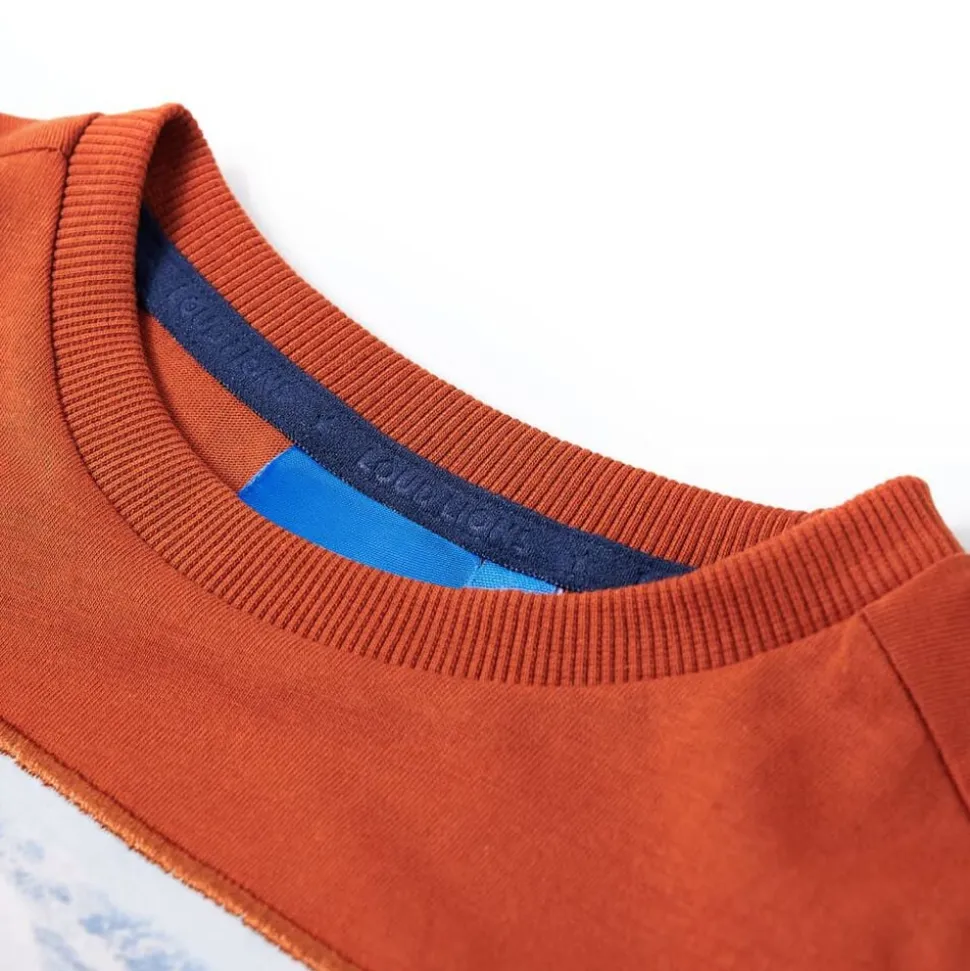 Kindershirt met lange mouwen 104 lichtroestkleurig