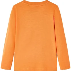 Kindershirt met lange mouwen 92 donkeroranje