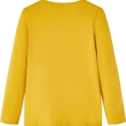 Kindershirt met lange mouwen 104 donker okerkleurig