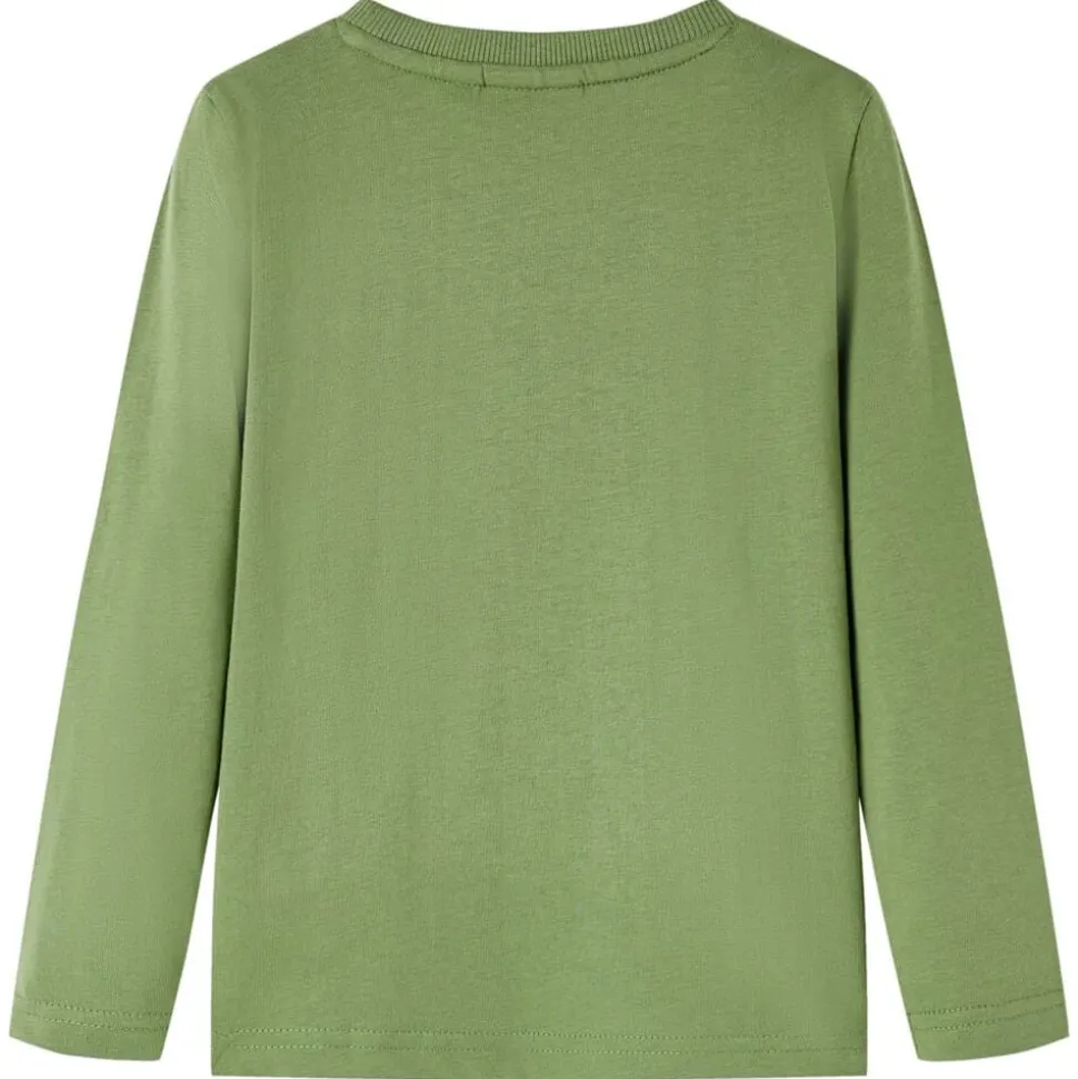 Kindershirt met lange mouwen 104 lichtkakikleurig