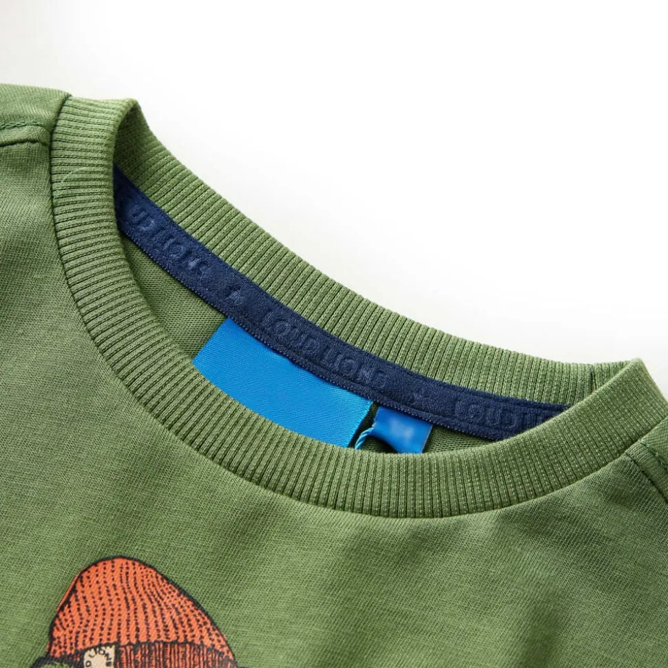 Kindershirt met lange mouwen 104 lichtkakikleurig