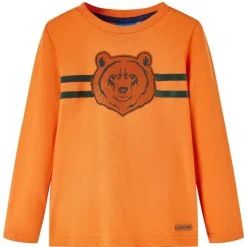 Kindershirt met lange mouwen 92 donkeroranje